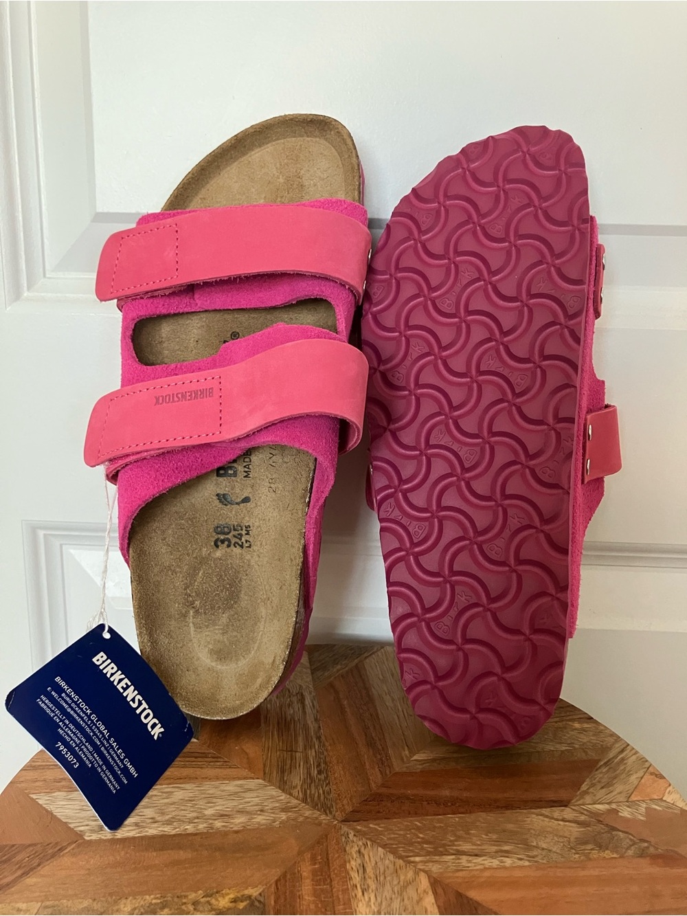 NEW Birkenstock Uji Sandals Women EU 38 US 7-7.5 Fuchsia Tulip 2026-718 - Picture 5 of 6
